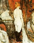 Henri de toulouse-lautrec Weiblicher akt vor der Spiegel oil on canvas
